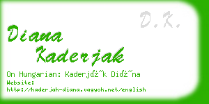 diana kaderjak business card